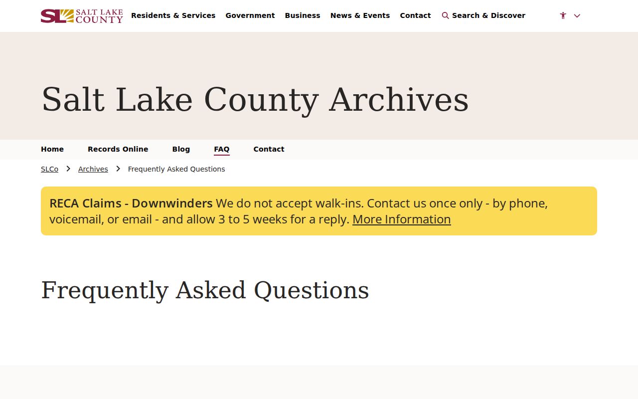 West Jordan previous residents county archives house history