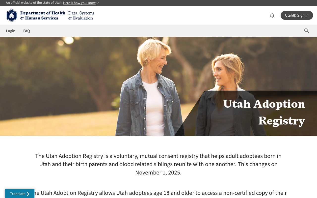 West Jordan resident lookup Utah Adoption Registry